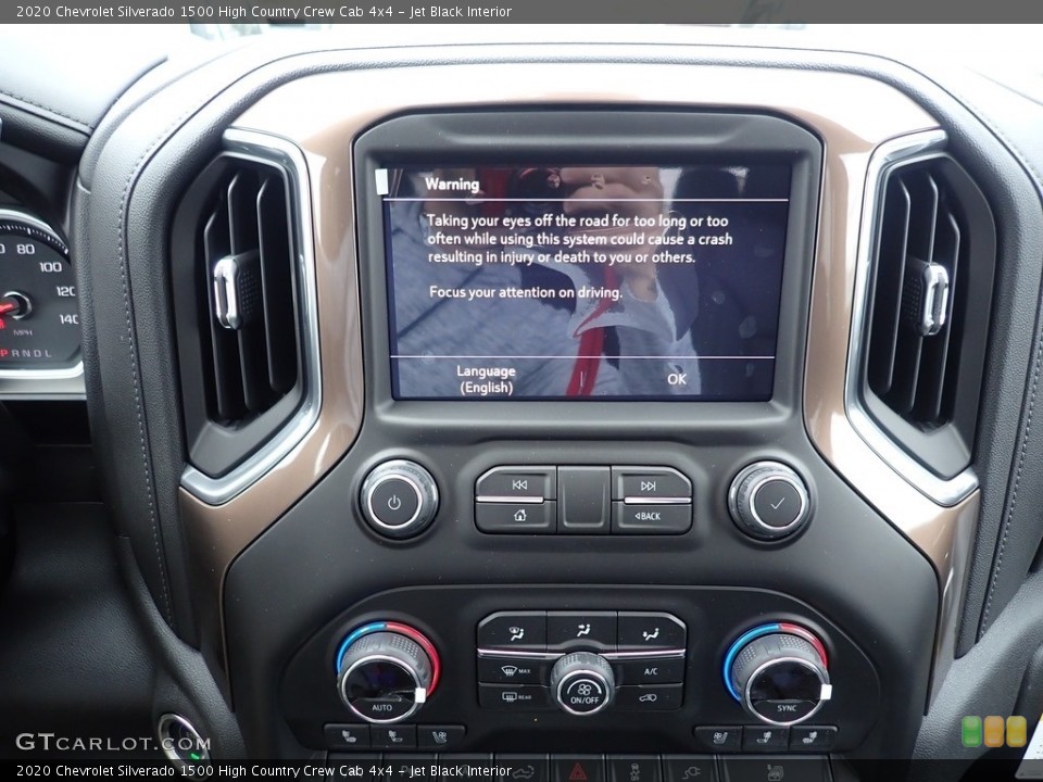 Jet Black Interior Controls for the 2020 Chevrolet Silverado 1500 High Country Crew Cab 4x4 #137657988