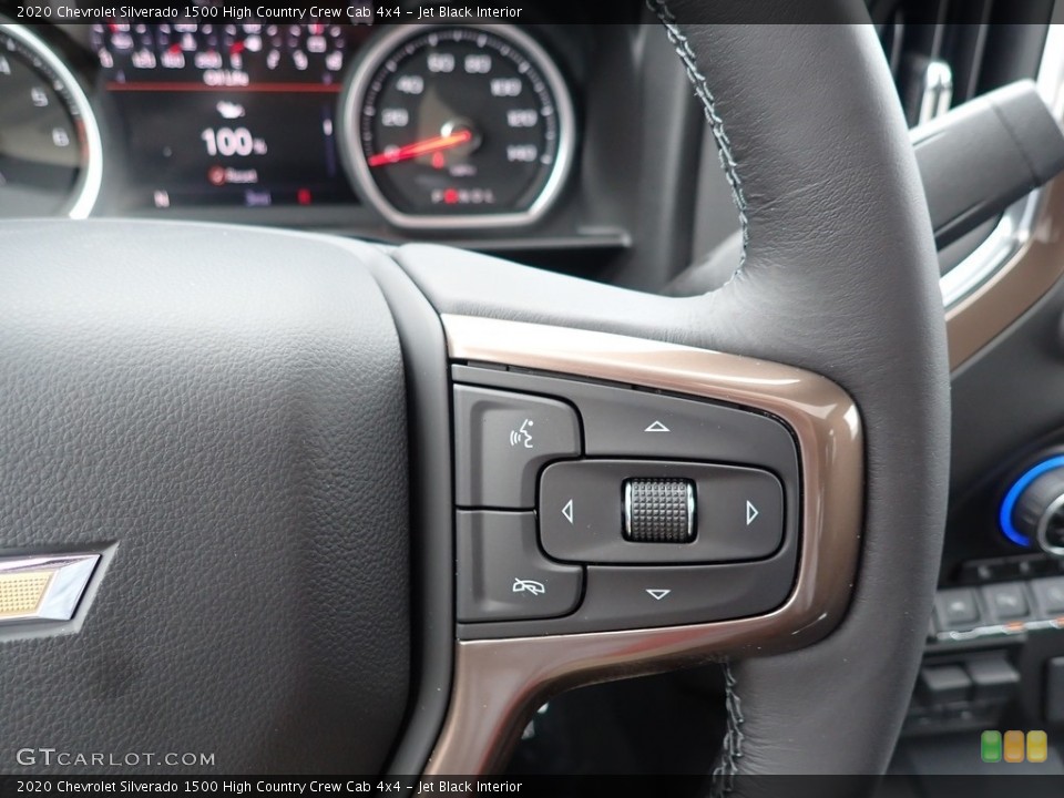 Jet Black Interior Steering Wheel for the 2020 Chevrolet Silverado 1500 High Country Crew Cab 4x4 #137658045
