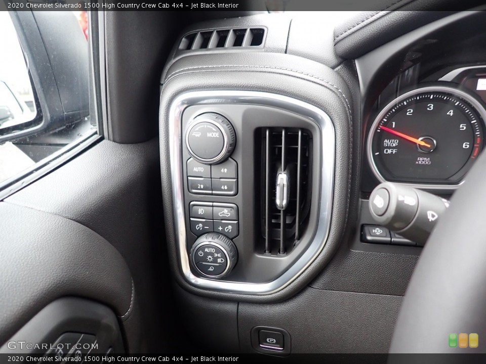 Jet Black Interior Controls for the 2020 Chevrolet Silverado 1500 High Country Crew Cab 4x4 #137658093