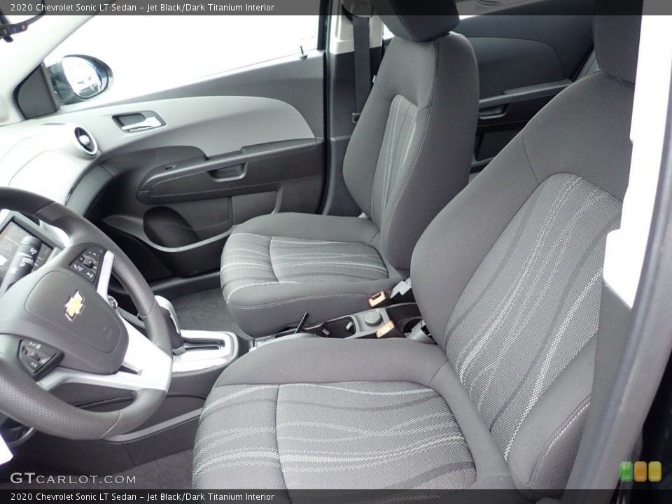 Jet Black/Dark Titanium Interior Front Seat for the 2020 Chevrolet Sonic LT Sedan #137659524