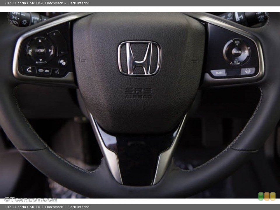 Black Interior Steering Wheel for the 2020 Honda Civic EX-L Hatchback #137663487