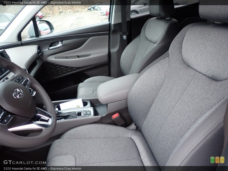 Espresso/Gray Interior Front Seat for the 2020 Hyundai Santa Fe SE AWD #137668371