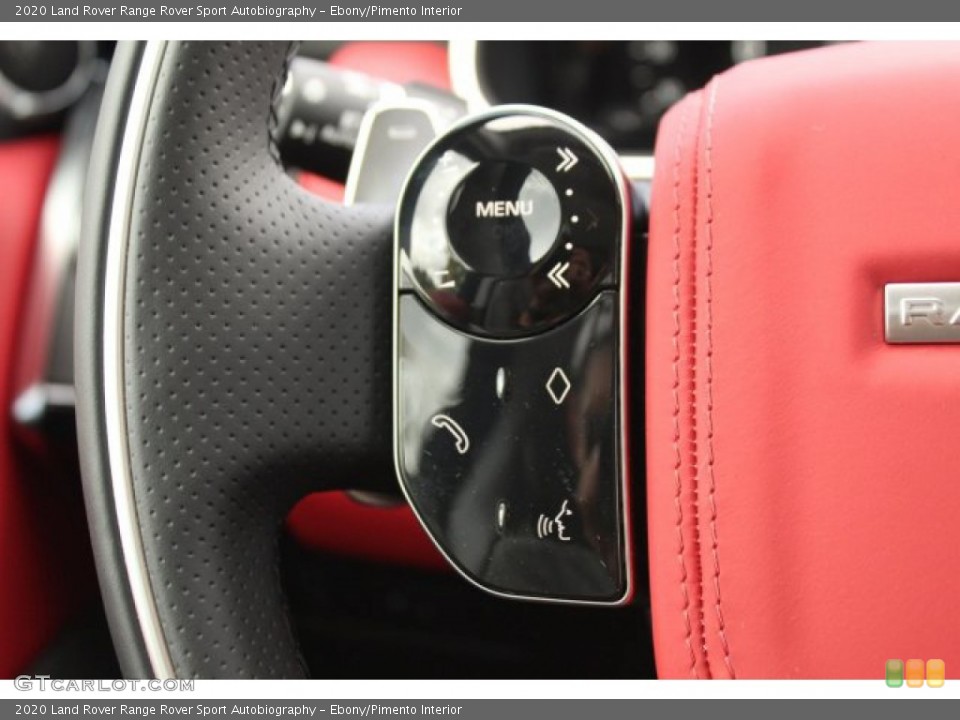 Ebony/Pimento Interior Steering Wheel for the 2020 Land Rover Range Rover Sport Autobiography #137679544