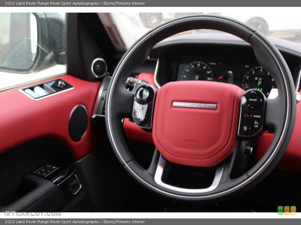 Ebony/Pimento Interior Steering Wheel for the 2020 Land Rover Range Rover Sport Autobiography #137679649