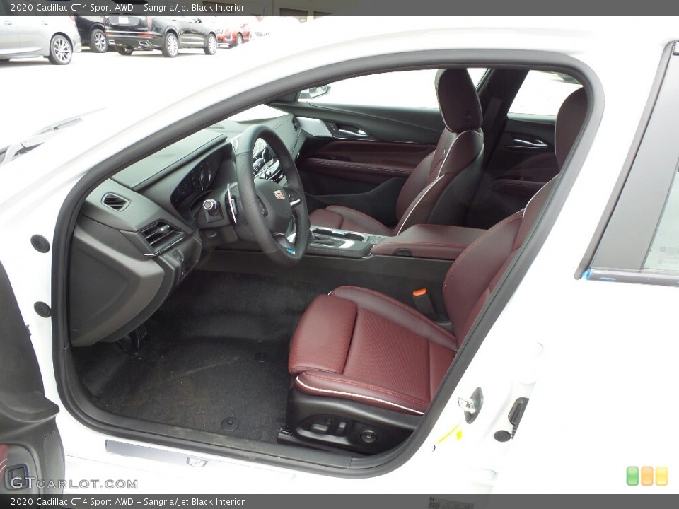 Sangria/Jet Black 2020 Cadillac CT4 Interiors