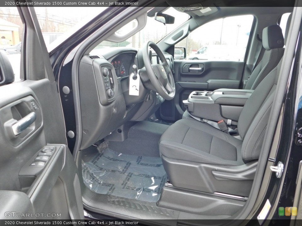 Jet Black Interior Front Seat for the 2020 Chevrolet Silverado 1500 Custom Crew Cab 4x4 #137705683