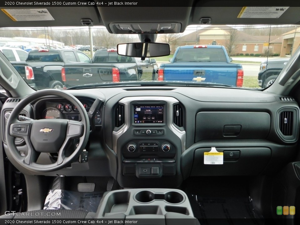 Jet Black Interior Dashboard for the 2020 Chevrolet Silverado 1500 Custom Crew Cab 4x4 #137705710