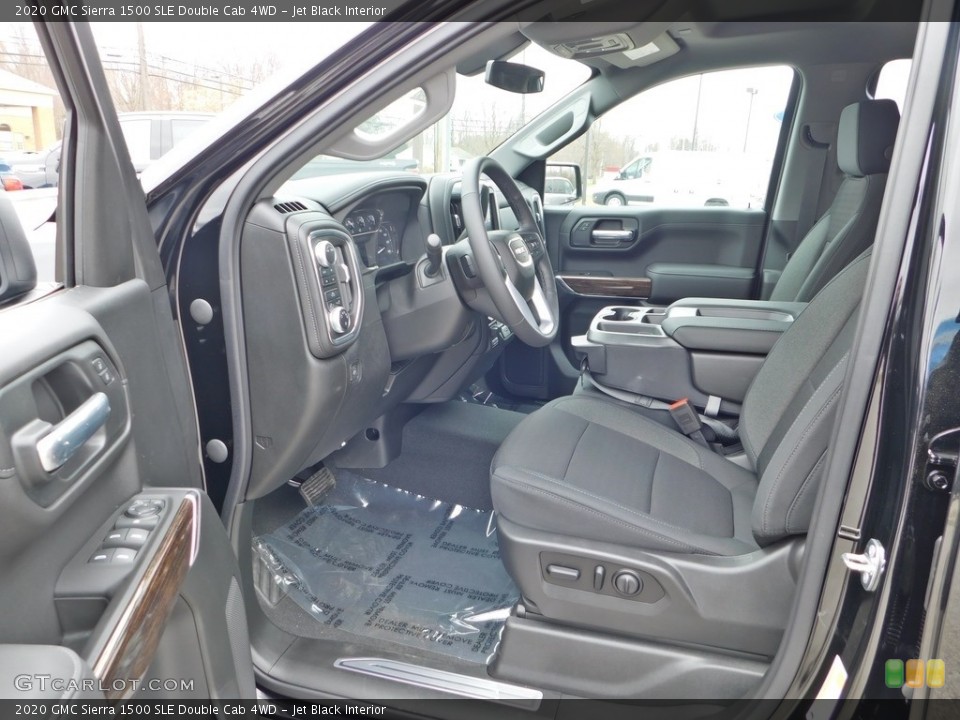 Jet Black Interior Front Seat for the 2020 GMC Sierra 1500 SLE Double Cab 4WD #137707009