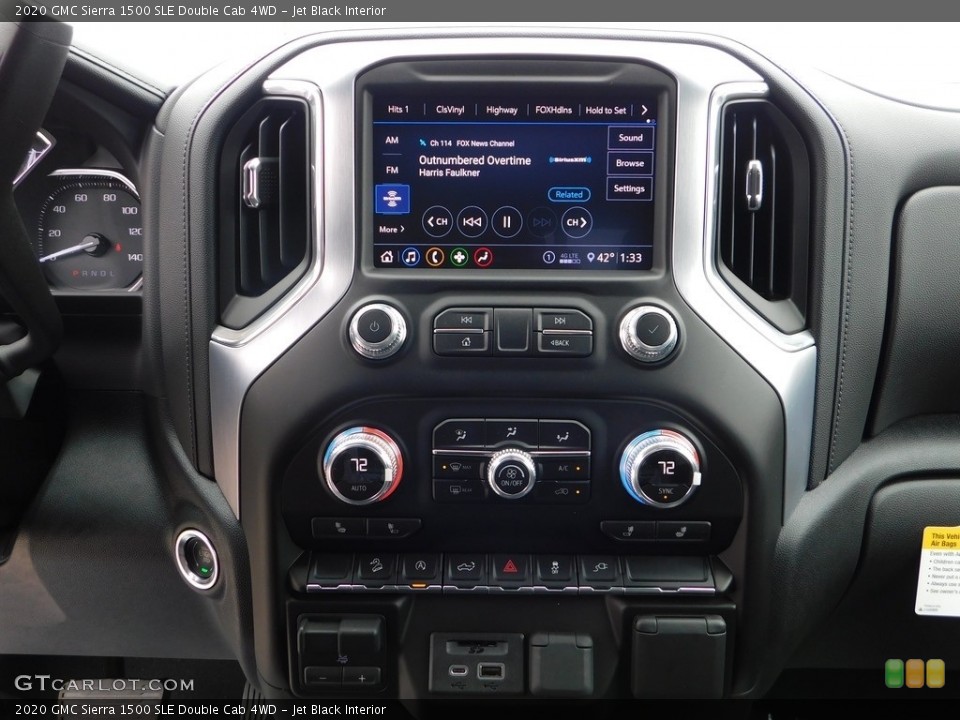 Jet Black Interior Controls for the 2020 GMC Sierra 1500 SLE Double Cab 4WD #137707057