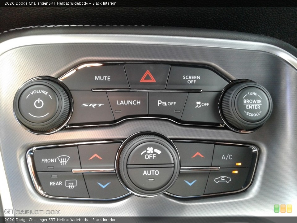 Black Interior Controls for the 2020 Dodge Challenger SRT Hellcat Widebody #137719872