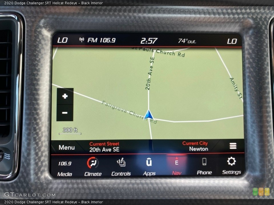Black Interior Navigation for the 2020 Dodge Challenger SRT Hellcat Redeye #137740077