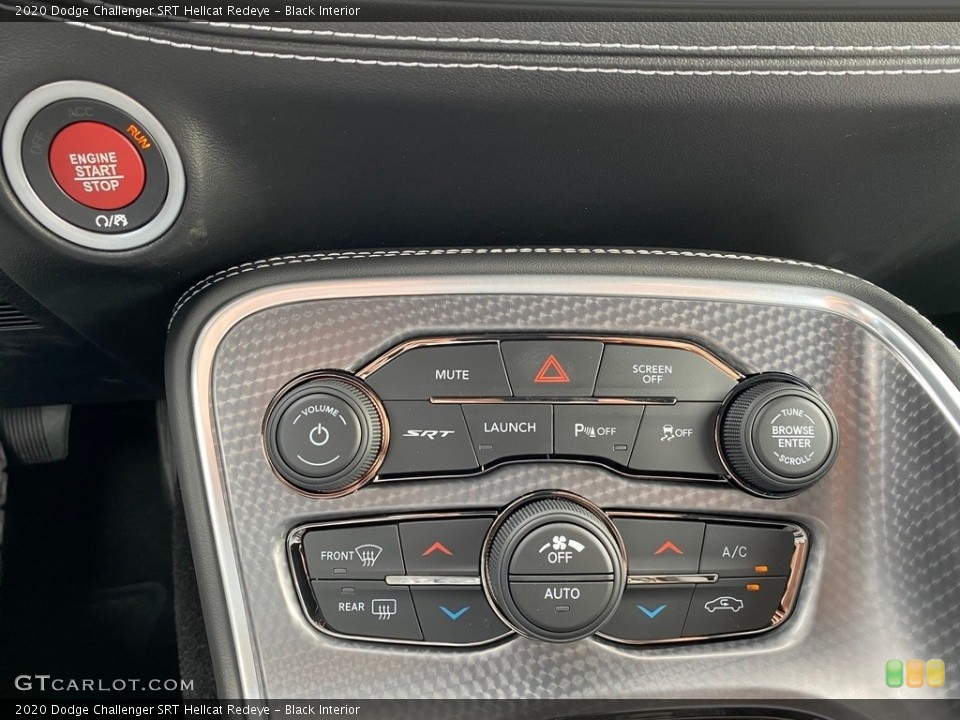 Black Interior Controls for the 2020 Dodge Challenger SRT Hellcat Redeye #137740137