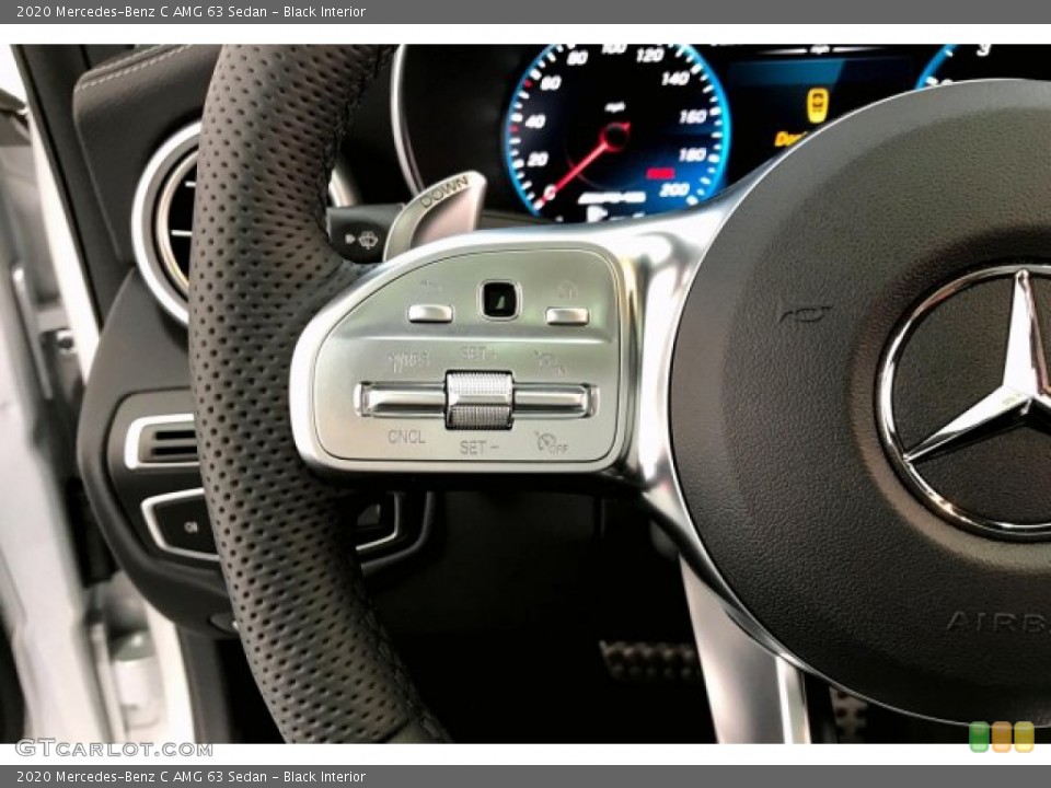 Black Interior Steering Wheel for the 2020 Mercedes-Benz C AMG 63 Sedan #137773307