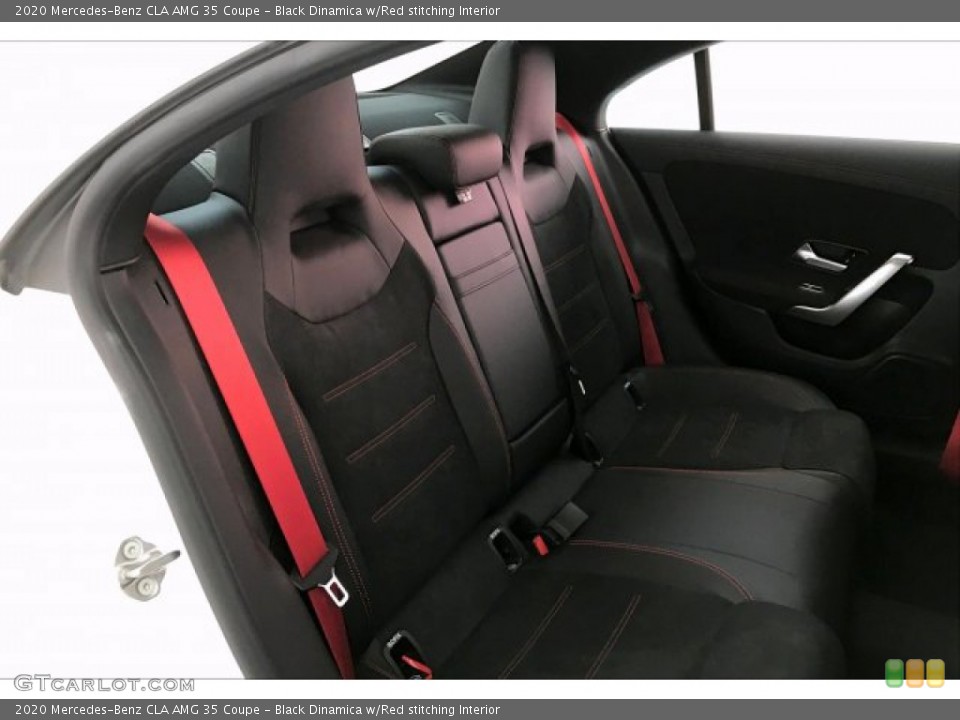 Black Dinamica w/Red stitching Interior Rear Seat for the 2020 Mercedes-Benz CLA AMG 35 Coupe #137773982
