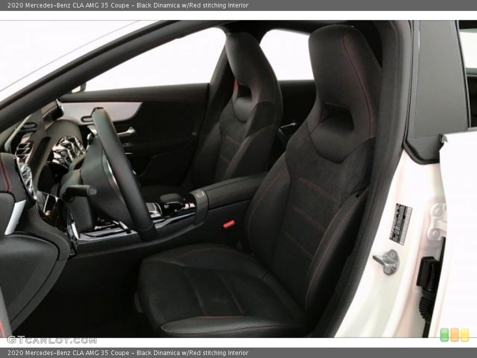 Black Dinamica w/Red stitching 2020 Mercedes-Benz CLA Interiors