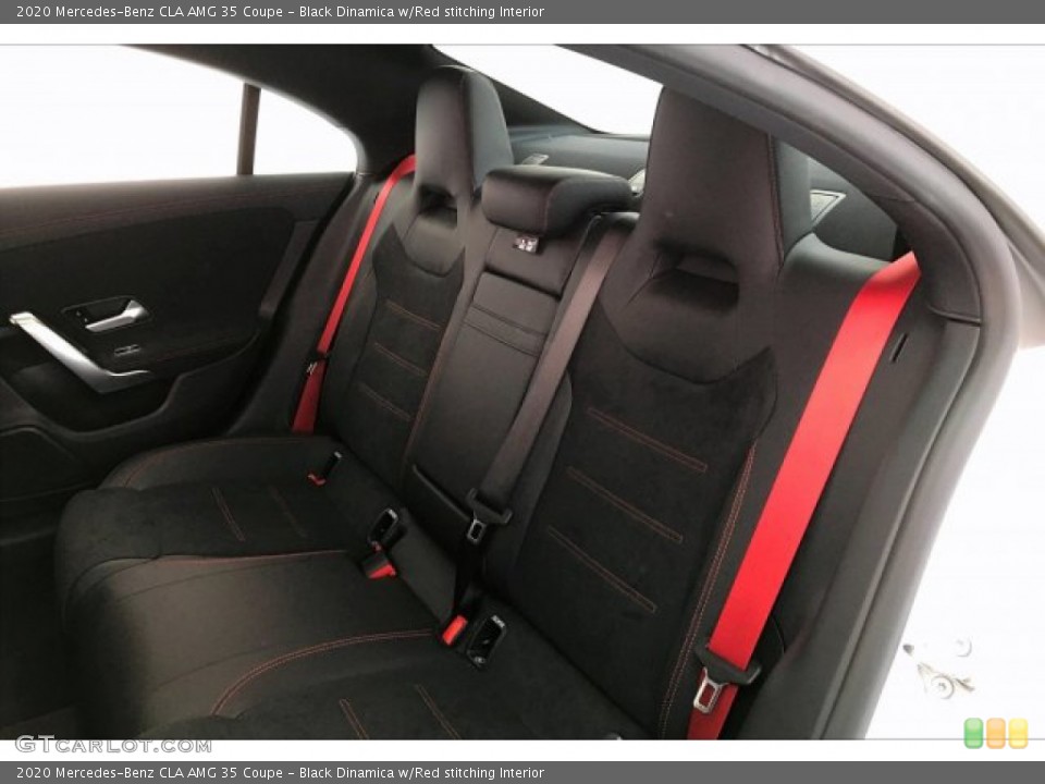 Black Dinamica w/Red stitching Interior Rear Seat for the 2020 Mercedes-Benz CLA AMG 35 Coupe #137774018