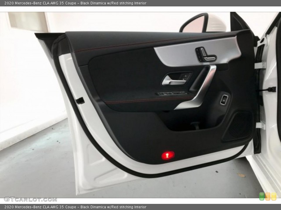 Black Dinamica w/Red stitching Interior Door Panel for the 2020 Mercedes-Benz CLA AMG 35 Coupe #137774174
