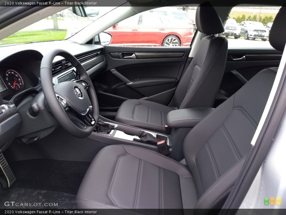 Titan Black Interior Front Seat for the 2020 Volkswagen Passat R-Line #137779995