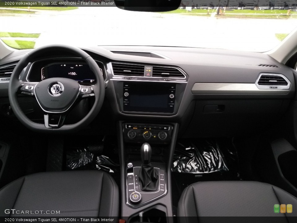 Titan Black Interior Dashboard for the 2020 Volkswagen Tiguan SEL 4MOTION #137781297