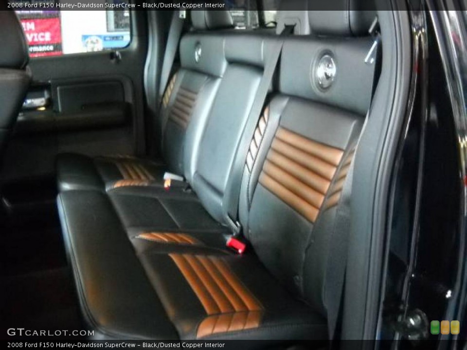 Black/Dusted Copper Interior Rear Seat for the 2008 Ford F150 Harley-Davidson SuperCrew #13790325