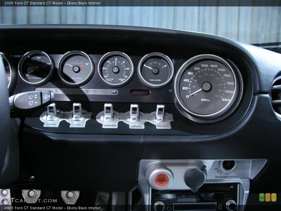 Ebony Black Interior Gauges for the 2005 Ford GT  #137992