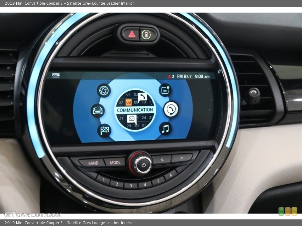 Satellite Grey Lounge Leather Interior Controls for the 2019 Mini Convertible Cooper S #138171007