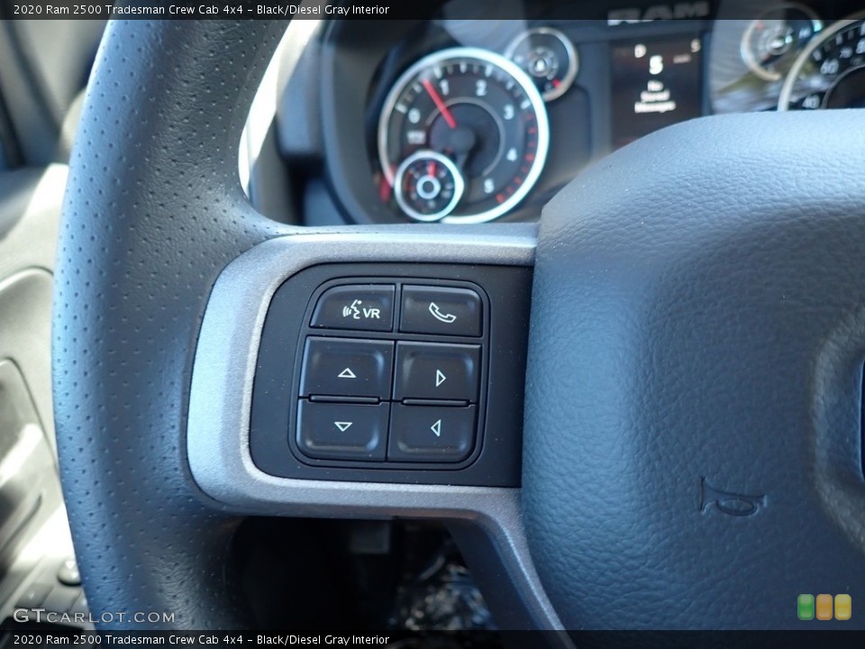 Black/Diesel Gray Interior Steering Wheel for the 2020 Ram 2500 Tradesman Crew Cab 4x4 #138181745