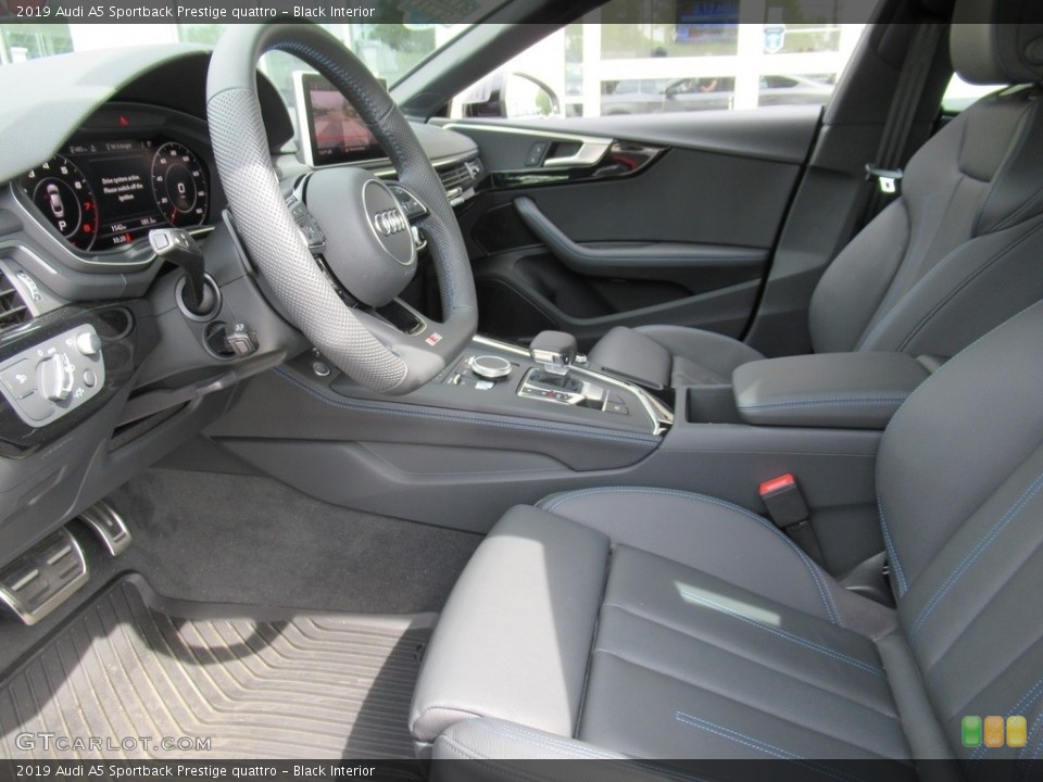 Black Interior Front Seat for the 2019 Audi A5 Sportback Prestige quattro #138182061