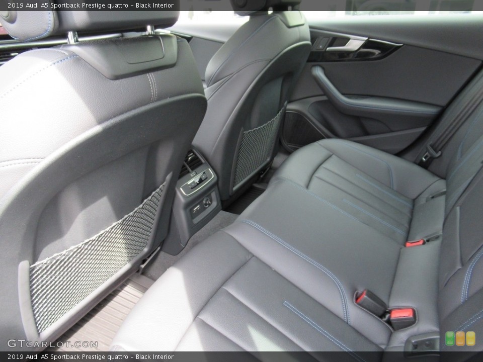 Black Interior Rear Seat for the 2019 Audi A5 Sportback Prestige quattro #138182082