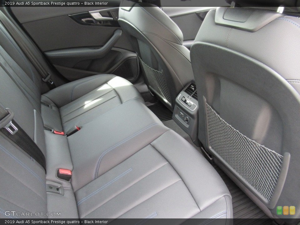 Black Interior Rear Seat for the 2019 Audi A5 Sportback Prestige quattro #138182121