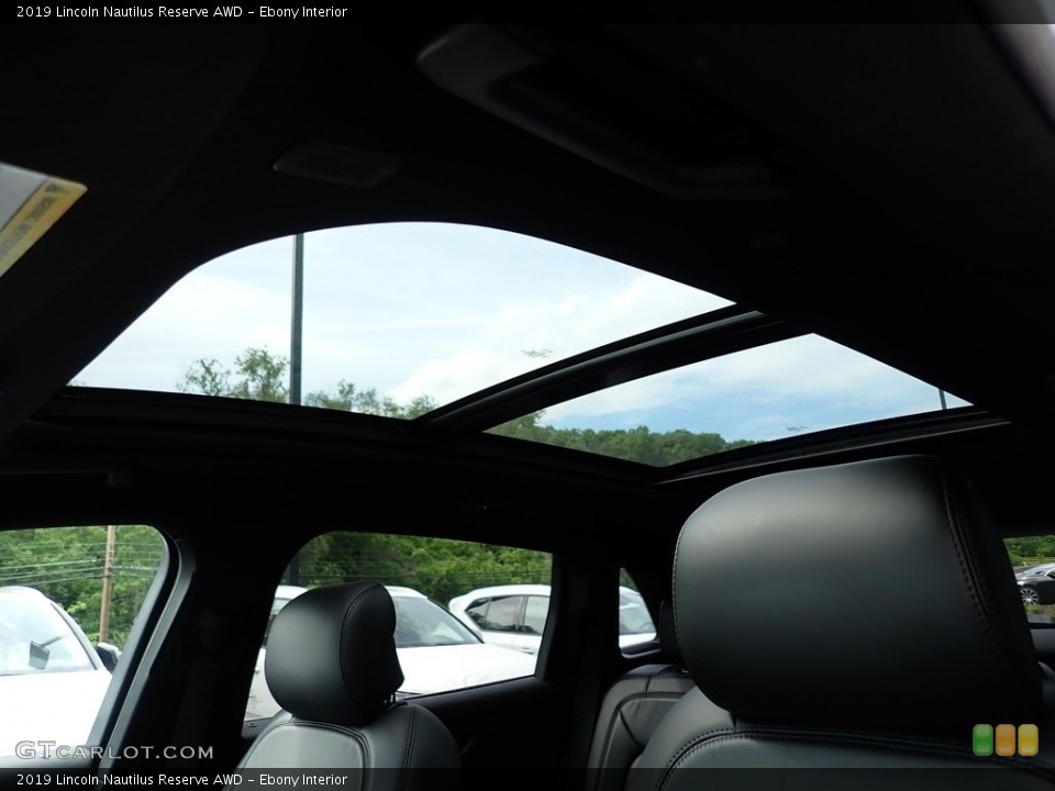 Ebony Interior Sunroof for the 2019 Lincoln Nautilus Reserve AWD #138183168