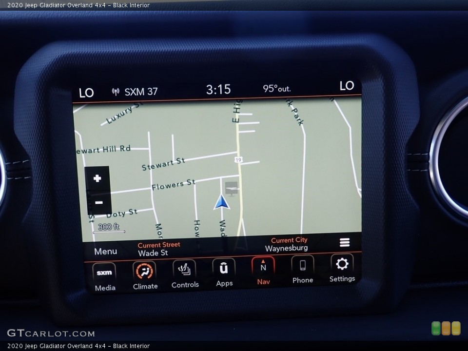 Black Interior Navigation for the 2020 Jeep Gladiator Overland 4x4 #138185124