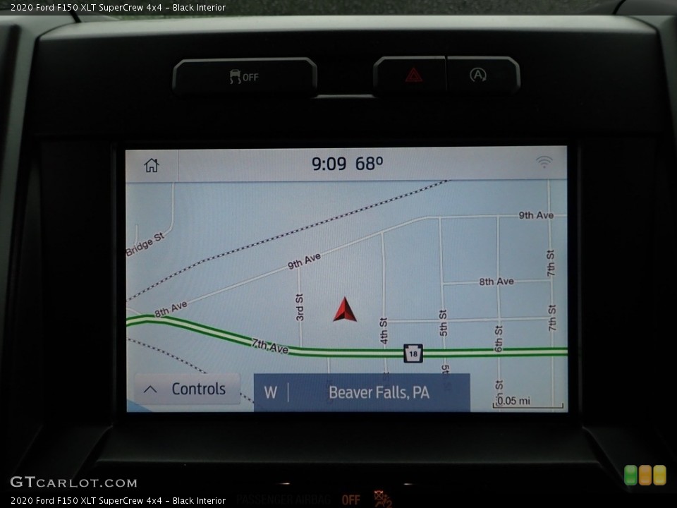 Black Interior Navigation for the 2020 Ford F150 XLT SuperCrew 4x4 #138185430