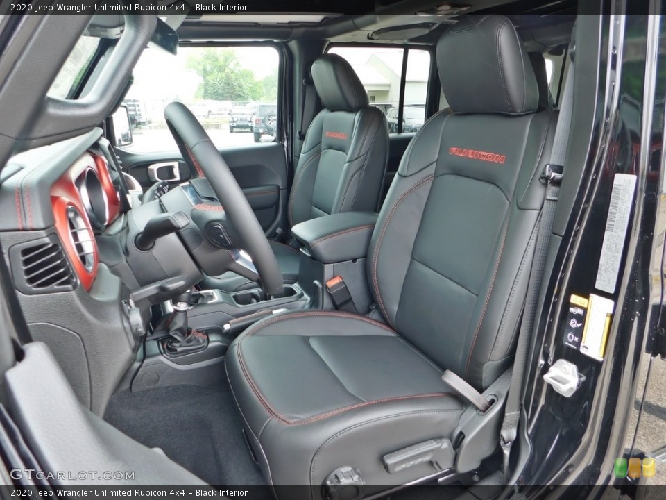 Black Interior Photo for the 2020 Jeep Wrangler Unlimited Rubicon 4x4 #138187554