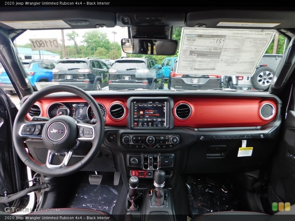 Black Interior Dashboard for the 2020 Jeep Wrangler Unlimited Rubicon 4x4 #138187737