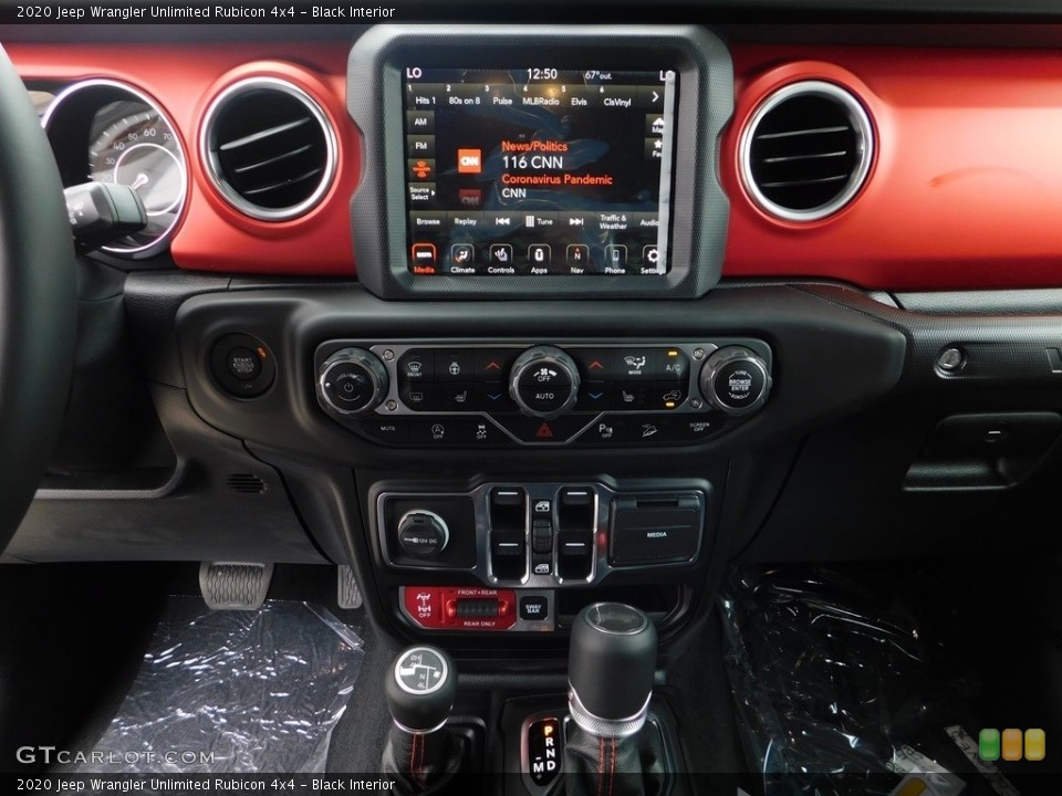Black Interior Controls for the 2020 Jeep Wrangler Unlimited Rubicon 4x4 #138187773