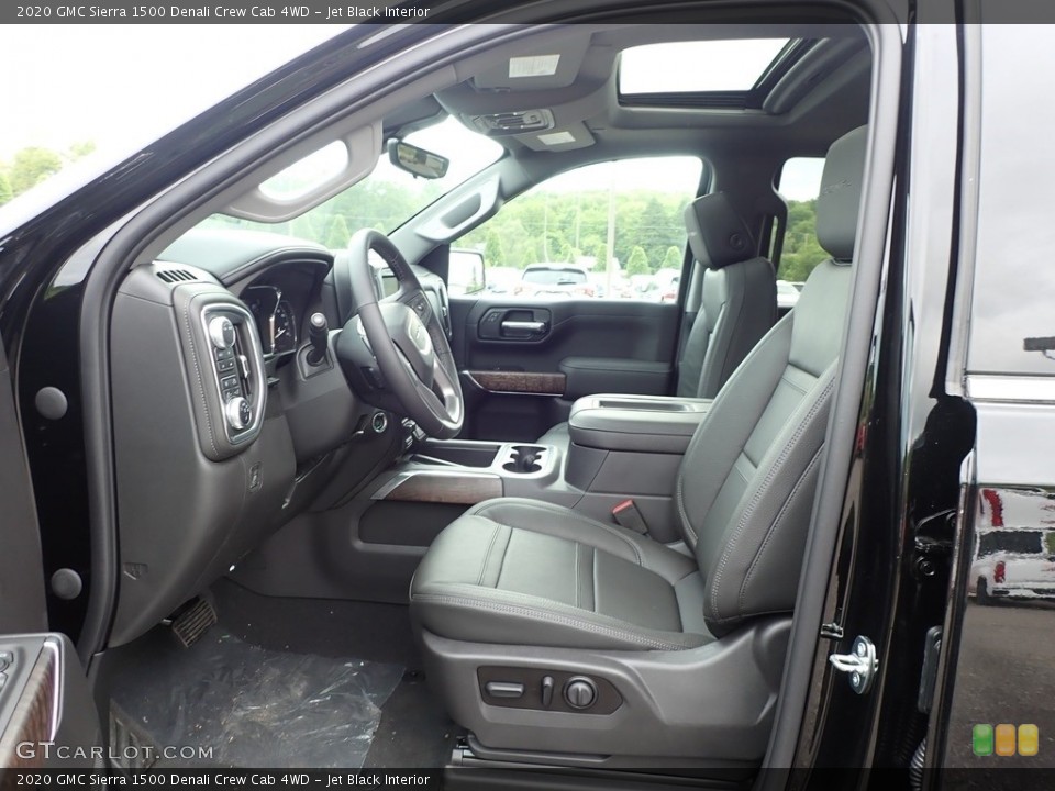 Jet Black Interior Front Seat for the 2020 GMC Sierra 1500 Denali Crew Cab 4WD #138191988