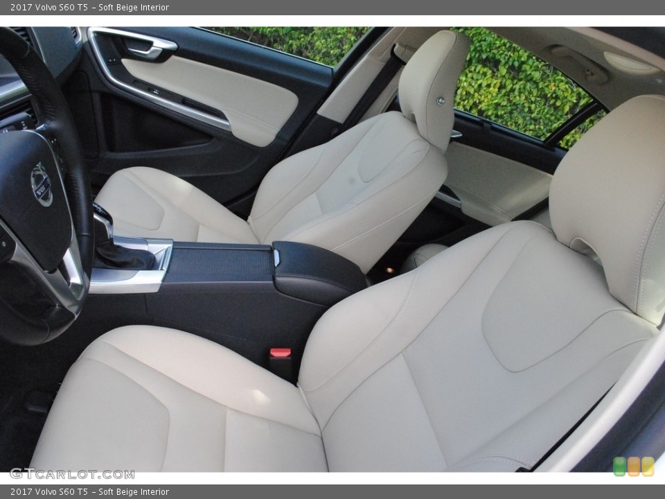 Soft Beige Interior Front Seat for the 2017 Volvo S60 T5 #138192019