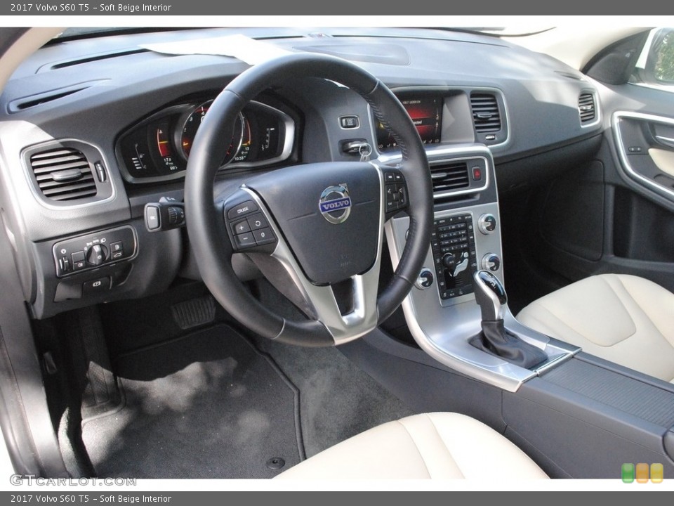 Soft Beige Interior Dashboard for the 2017 Volvo S60 T5 #138192069