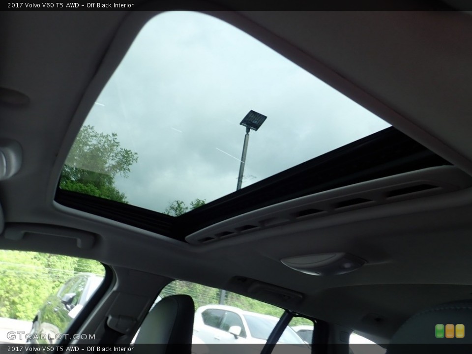 Off Black Interior Sunroof for the 2017 Volvo V60 T5 AWD #138193992