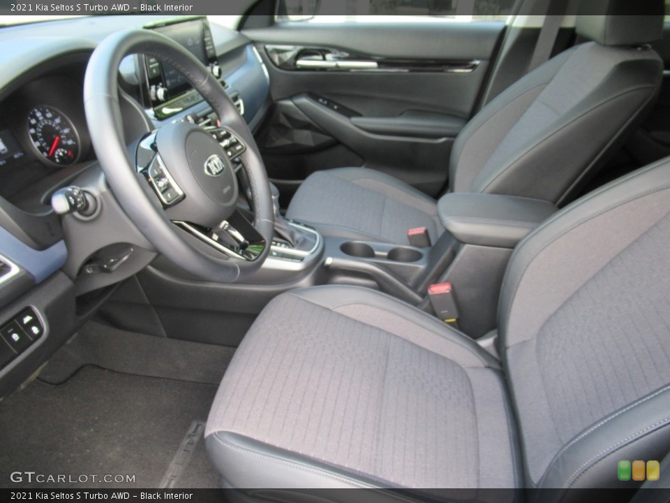 Black Interior Front Seat for the 2021 Kia Seltos S Turbo AWD #138194139