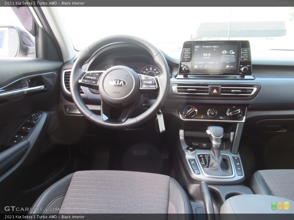 Black Interior Dashboard for the 2021 Kia Seltos S Turbo AWD #138194226
