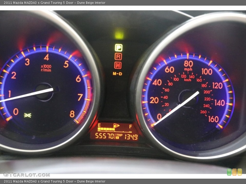 Dune Beige Interior Gauges for the 2011 Mazda MAZDA3 s Grand Touring 5 Door #138194229