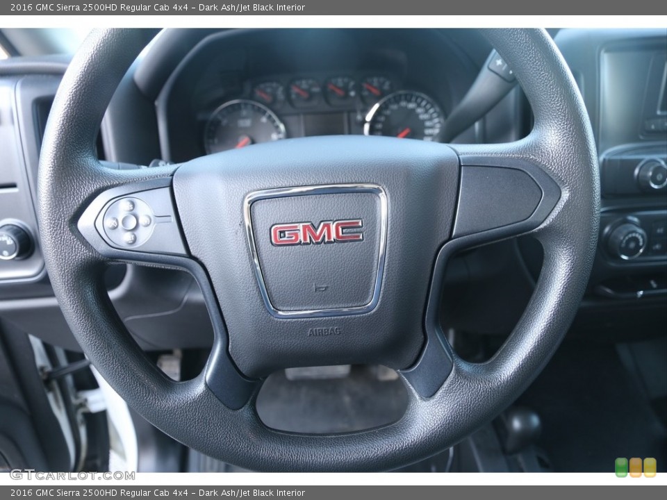 Dark Ash/Jet Black Interior Steering Wheel for the 2016 GMC Sierra 2500HD Regular Cab 4x4 #138194949