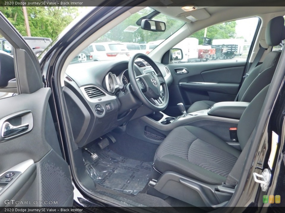 Black Interior Front Seat for the 2020 Dodge Journey SE Value #138195240