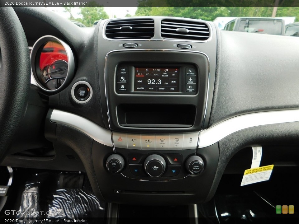 Black Interior Controls for the 2020 Dodge Journey SE Value #138195303