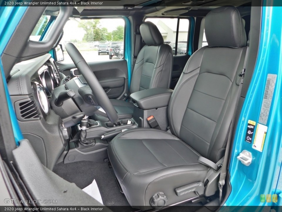 Black Interior Front Seat for the 2020 Jeep Wrangler Unlimited Sahara 4x4 #138196050