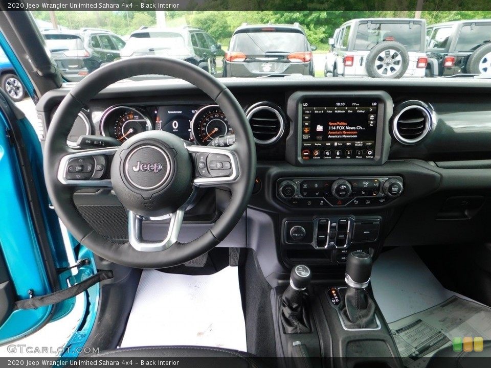 Black Interior Dashboard for the 2020 Jeep Wrangler Unlimited Sahara 4x4 #138196071
