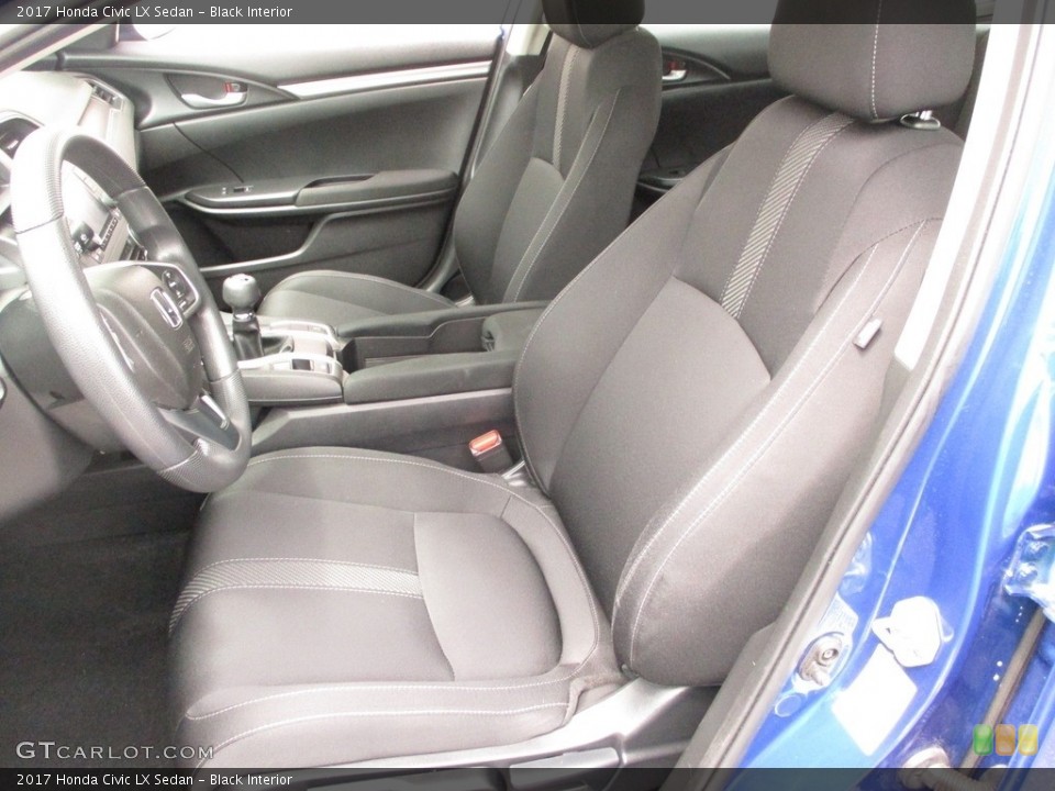 Black Interior Front Seat for the 2017 Honda Civic LX Sedan #138197505