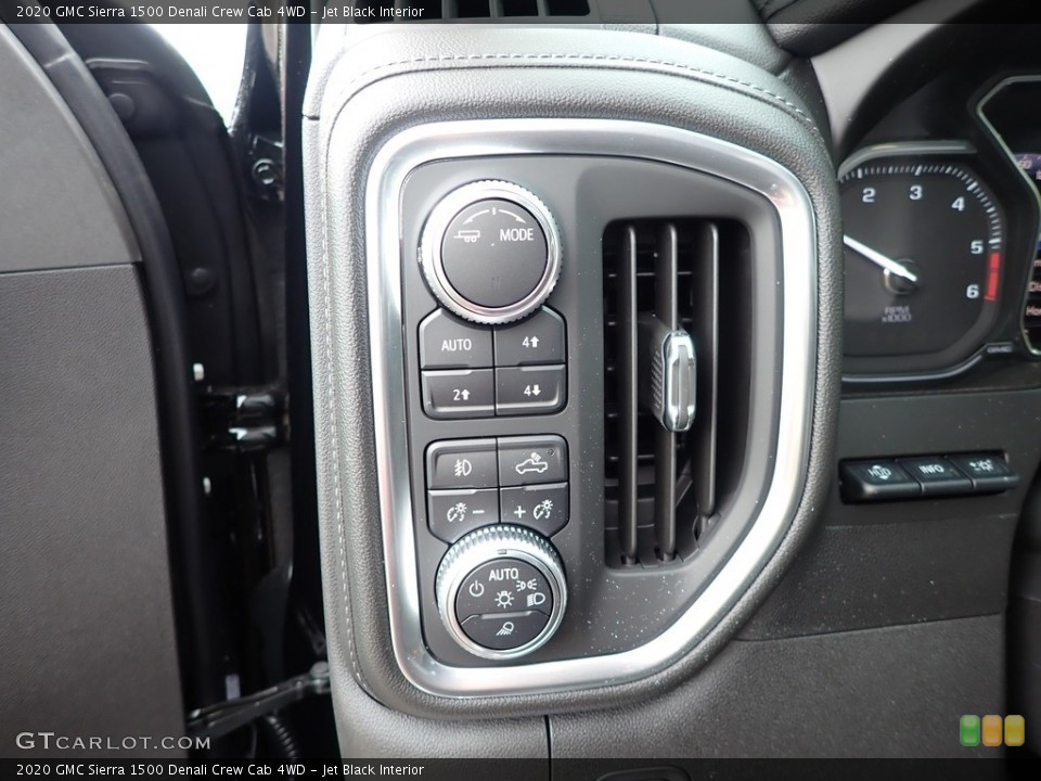 Jet Black Interior Controls for the 2020 GMC Sierra 1500 Denali Crew Cab 4WD #138198723